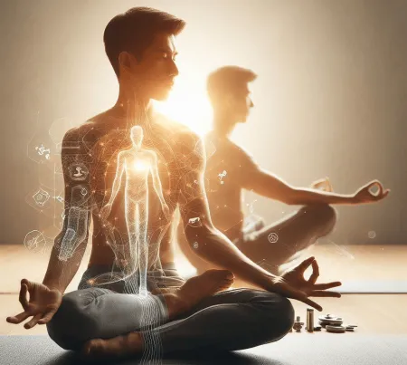 A person practicing yoga emphasizing the connection between holistic practices and sexual well being