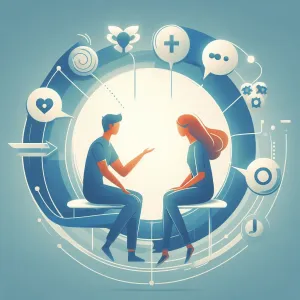 Harmonious couple engaging in open communication symbolizing the importance of fostering healthy relationships in addressing ED