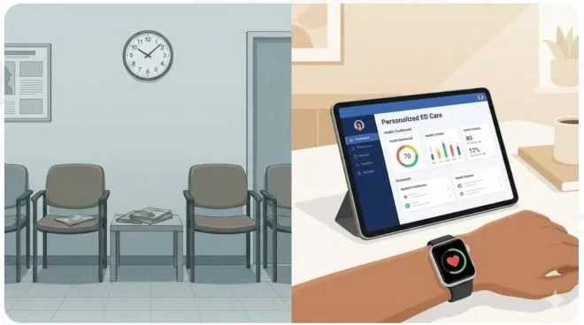 split-screen illustration perfectly visualizes the core theme of your blog post: the transition from the old, impersonal medical model to a new, modern, and personalized approach