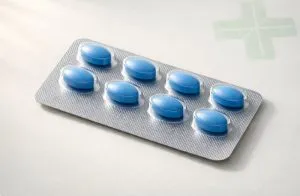 Sildenafil citrate 50mg tablets prescribed by ADR Clinic, a GPhC-registered UK men's health clinic
